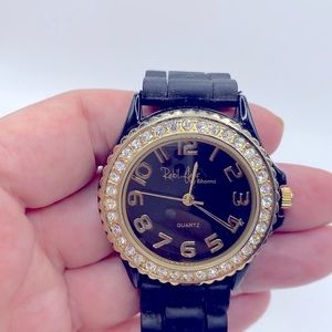 Working! Reb’l Fleur by Rhianna Rhinestone Accent Watch